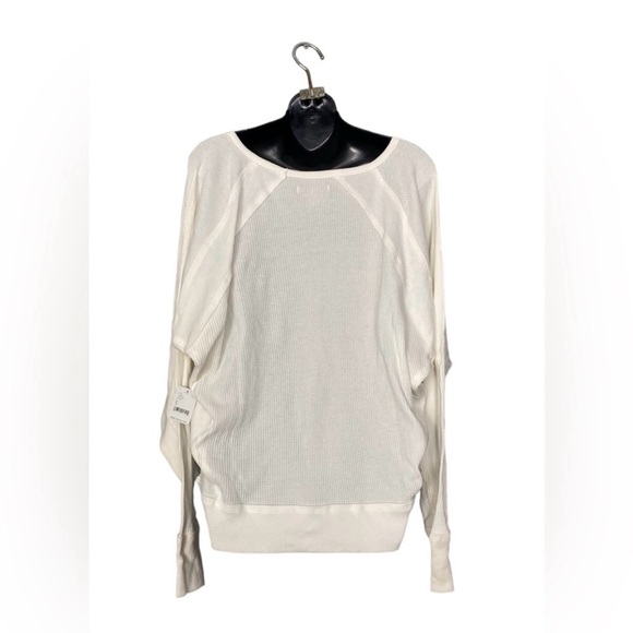 Free People Santa Clara Long Sleeve Thermal Top Alabaster Size Small - Picture 7 of 8